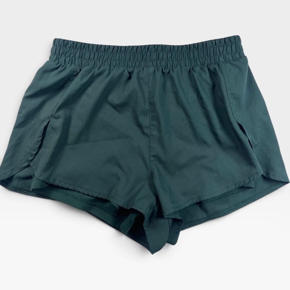 Girlfriend Collective Gazelle Running Shorts Green Small Inner Liner Pocket